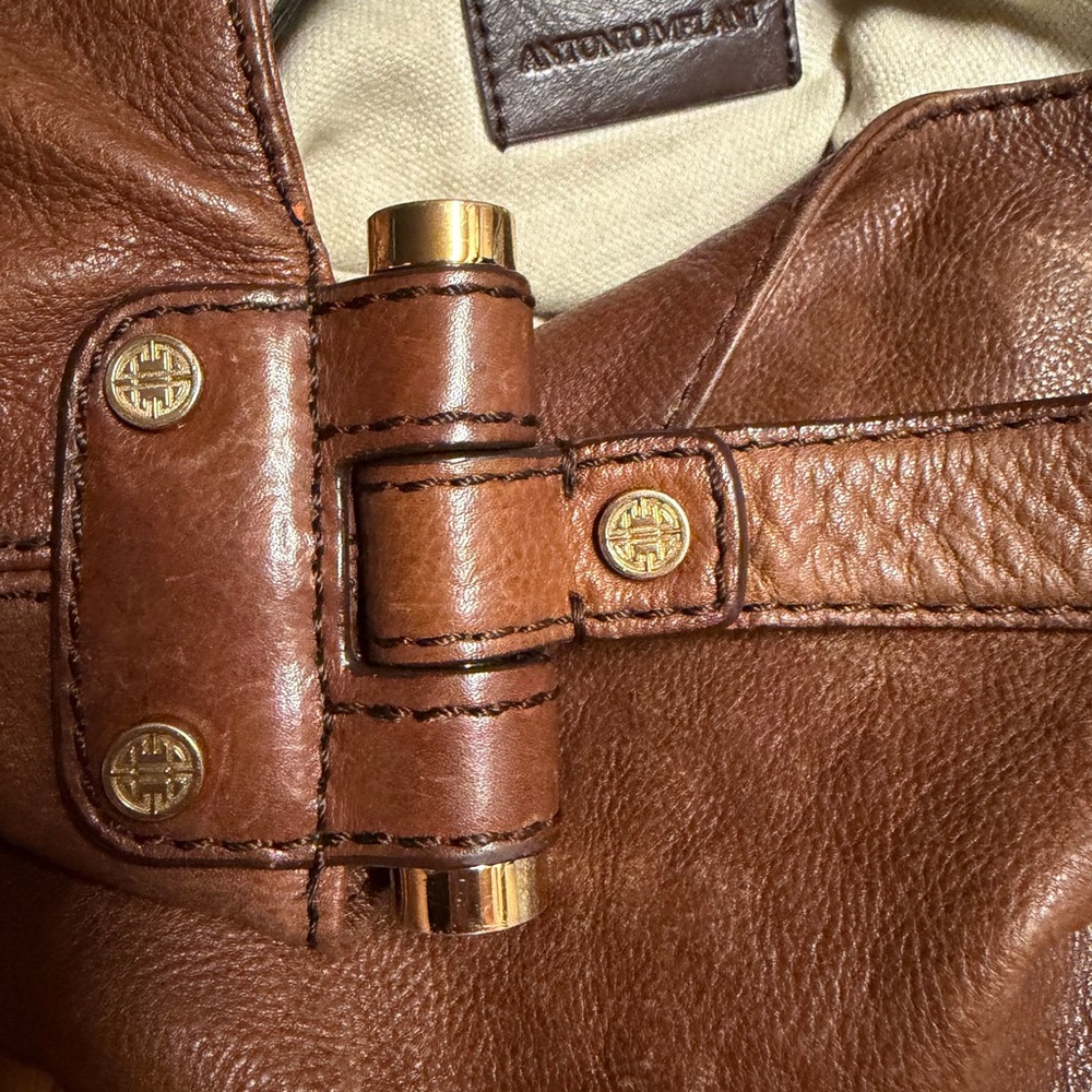Antonio Melani Brown Leather Purse Pocketbook - Picture 8 of 8
